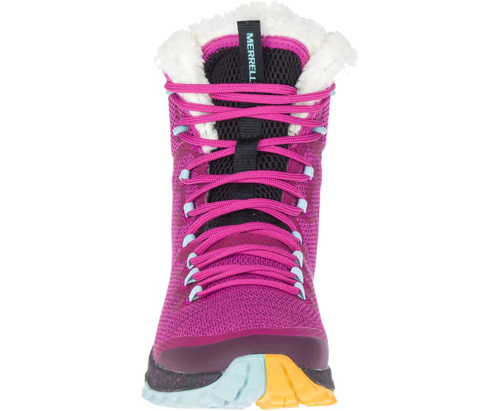 Merrell Boots Pink - Bravada Knit Polar Waterproof - Womens 98JLIVUWD
